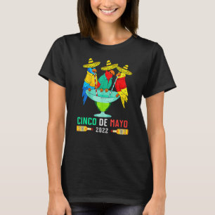 Cinco De Mayo Mexico Parrots Drinking Party Fiesta T-Shirt