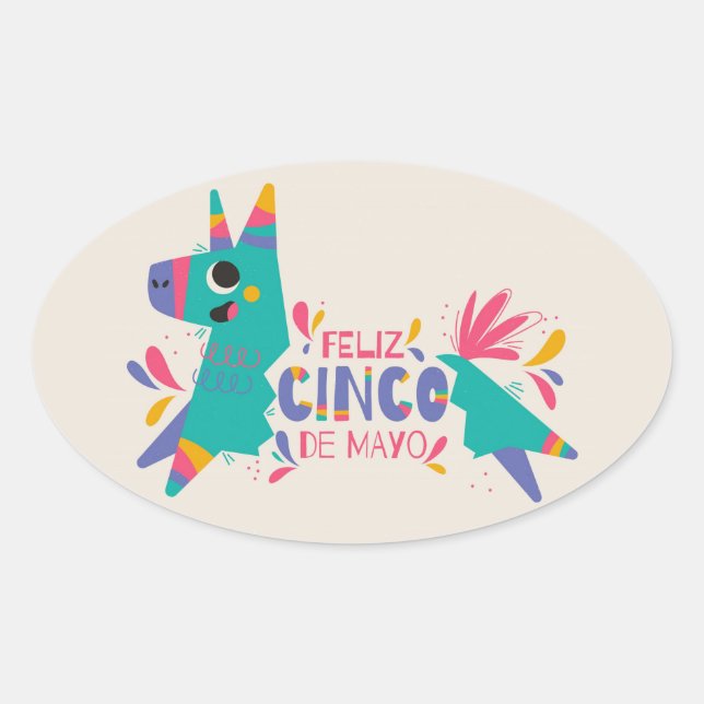 Cinco De Mayo  Oval Sticker (Front)