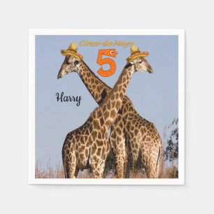 Cinco de Mayo Paper Napkins Giraffe