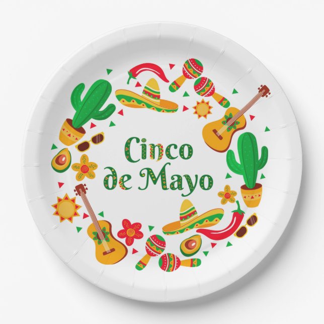 Cinco De Mayo  Paper Plate (Front)