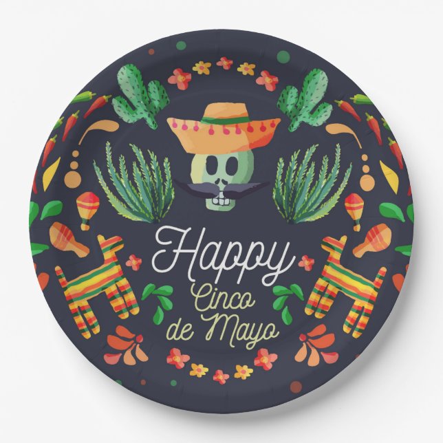 Cinco De Mayo  Paper Plate (Front)