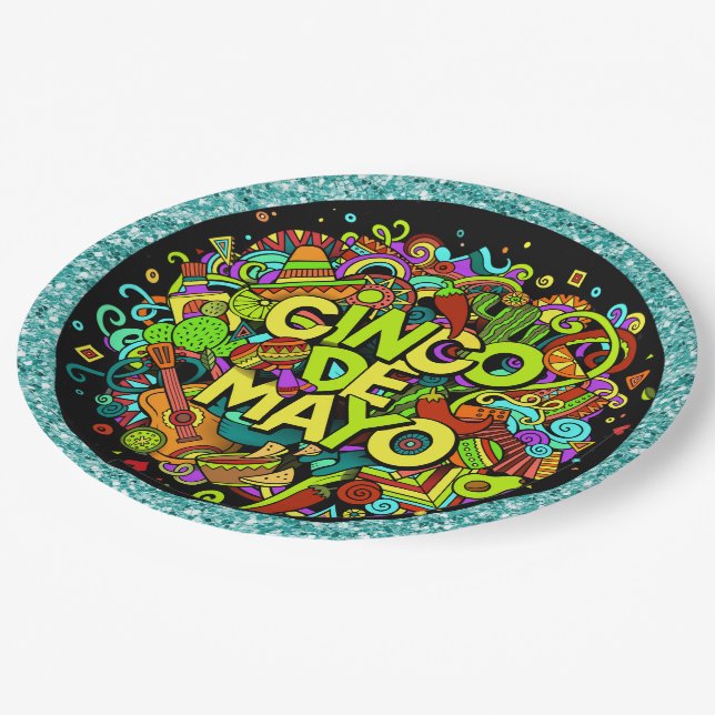 Cinco de Mayo Party Goods Plates (Angled)