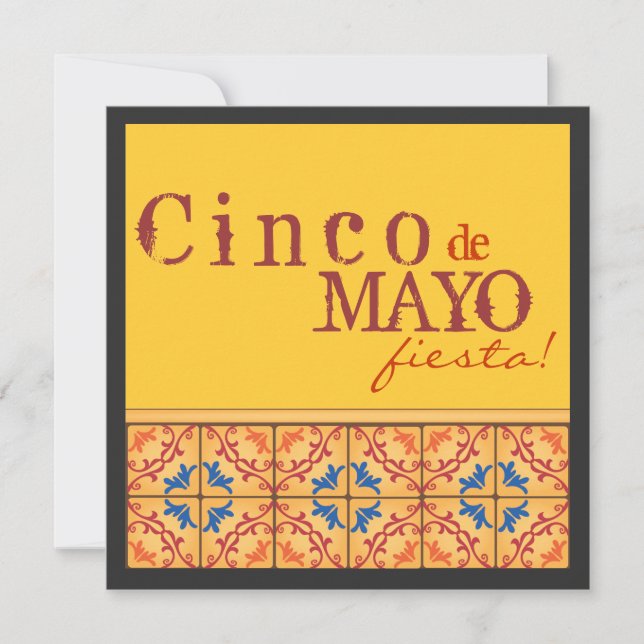 Cinco de Mayo Party! Happy Fiesta Invitation (Front)