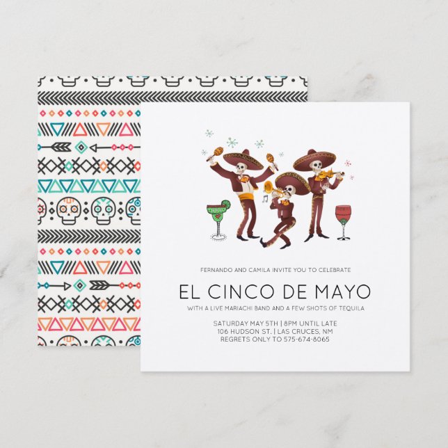 Cinco de Mayo Party Invitation (Front/Back)