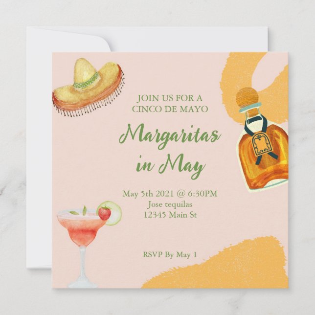 cinco de mayo party invitation (Front)