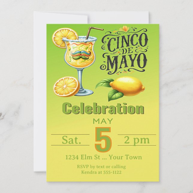 Cinco De Mayo Party Invitation Cards (Front)