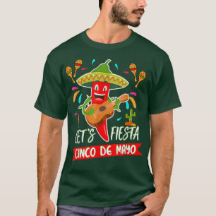 Cinco De Mayo Party Lets Fiesta Meican Guitar Cact T-Shirt