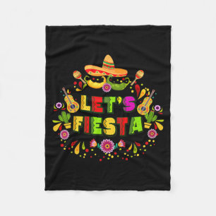 Cinco De Mayo Party Lets Fiesta Mexican Fleece Blanket