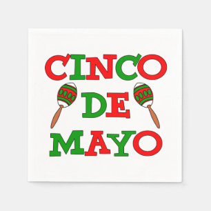 Cinco De Mayo Party Maracas Napkin