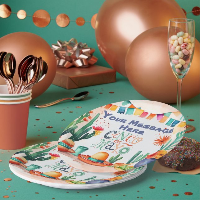 Cinco De Mayo Party Paper Plate (Multi)