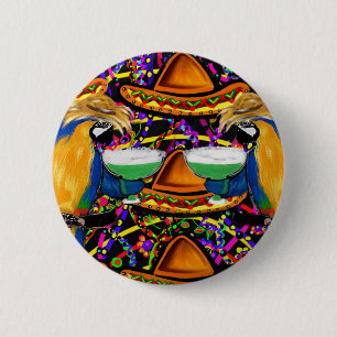 Cinco De Mayo Party Parrot 6 Cm Round Badge