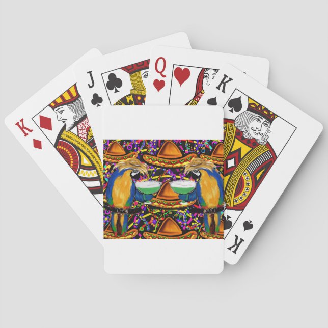 Cinco De Mayo  Party Parrot Playing Cards (Back)