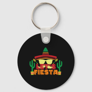 Cinco De Mayo Party Shirt Lets Fiesta Mexican Key Ring