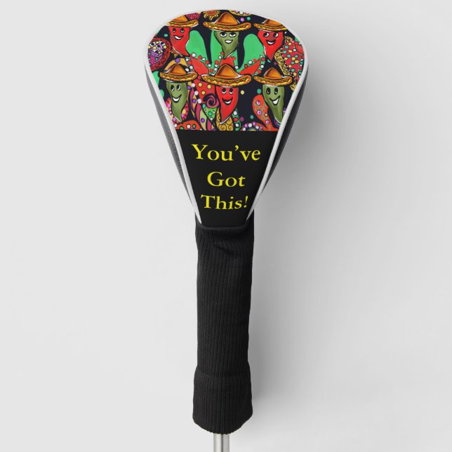 Cinco de Mayo Peppers Golf Head Cover (Front)