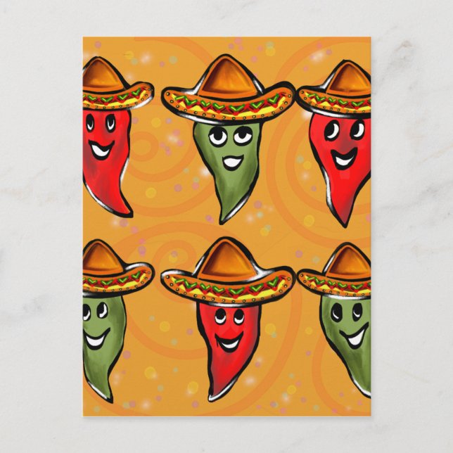 Cinco de Mayo Peppers Postcard (Front)