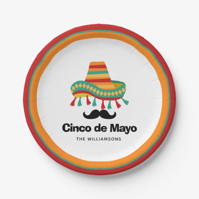 Cinco de Mayo Personalised  Paper Plate (Front)