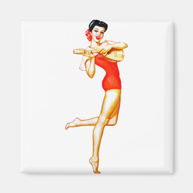 cinco de mayo pin up magnet (Front)
