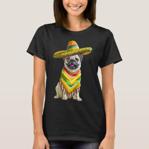Cinco De Mayo Pug T Shirt Women Men Kids Sombrero