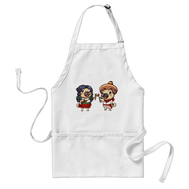 Cinco De Mayo Pugs Apron (Front)