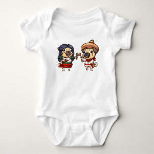 Cinco De Mayo Pugs Baby Bodysuit