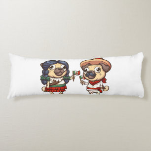 Cinco De Mayo Pugs Body Pillow