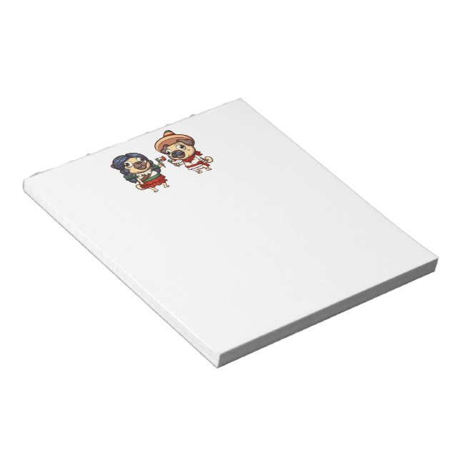 Cinco De Mayo Pugs Notepad (Angled)