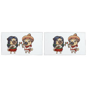 Cinco De Mayo Pugs Pillowcases