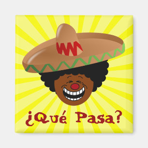 Cinco de Mayo - Que Pasa: Spanish for Funky Fiesta Magnet