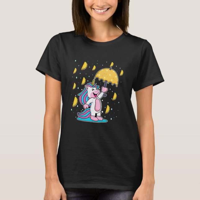 Cinco De Mayo Raining Tacos Unicorn  Umbrella T-Shirt (Front)