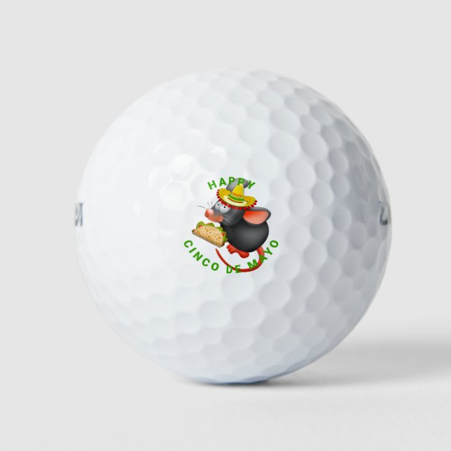 cinco de mayo rat golf balls (Front)