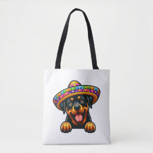 Cinco de Mayo Rottweiler Mexico Celebration Tote Bag