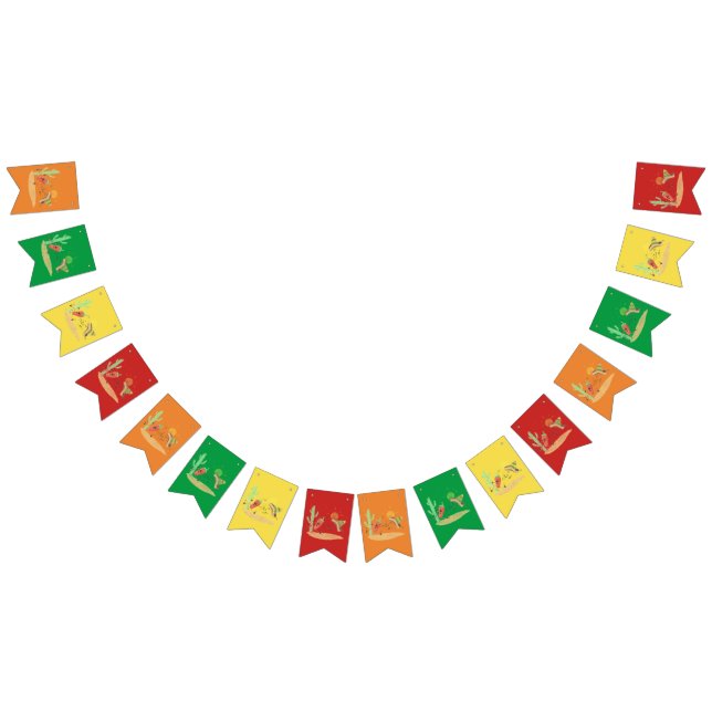 Cinco de Mayo running habanero bunting flag banner (All)