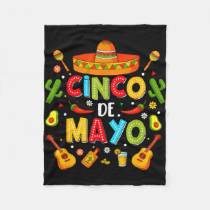Cinco de mayo shirt for men women mexican fiesta 5 fleece blanket