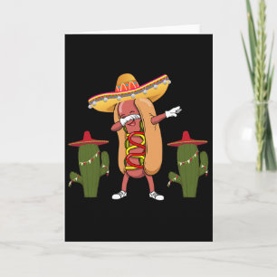 Cinco De Mayo Shirt Hot Dog Cactus Dancing  Card