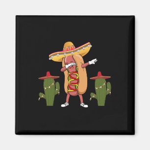 Cinco De Mayo Shirt Hot Dog Cactus Dancing Magnet