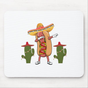 Cinco De Mayo Shirt Hot Dog Cactus Dancing  Mouse Mat