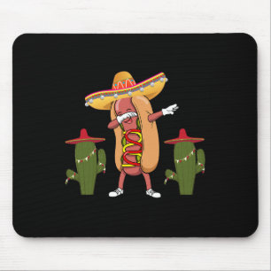 Cinco De Mayo Shirt Hot Dog Cactus Dancing Mouse Mat