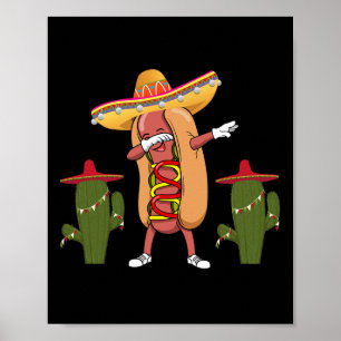 Cinco De Mayo Shirt Hot Dog Cactus Dancing  Poster