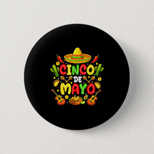 Cinco de mayo shirt men women kids mexican fiesta 6 cm round badge