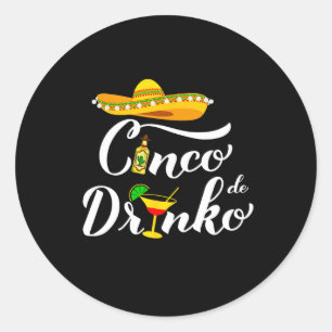 Cinco De Mayo Shirt Women Girl Kids Mexican Fiesta Classic Round Sticker