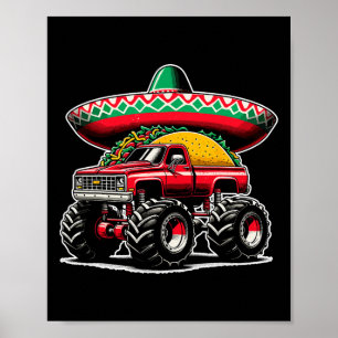 Cinco De Mayo Shirts For Men Boys Monster Truck Ta Poster