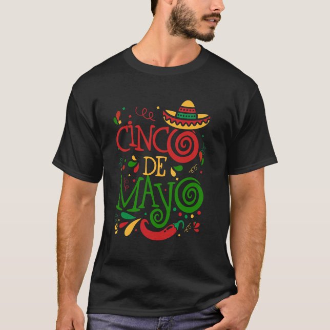 Cinco de Mayo Shirts for Women Men Kids Mexican Fi (Front)