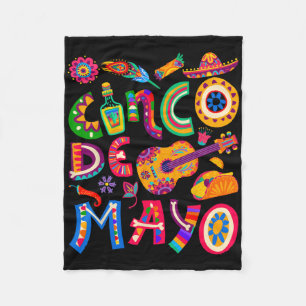 Cinco De Mayo Shirts For Women Men Kids Mexican Fi Fleece Blanket