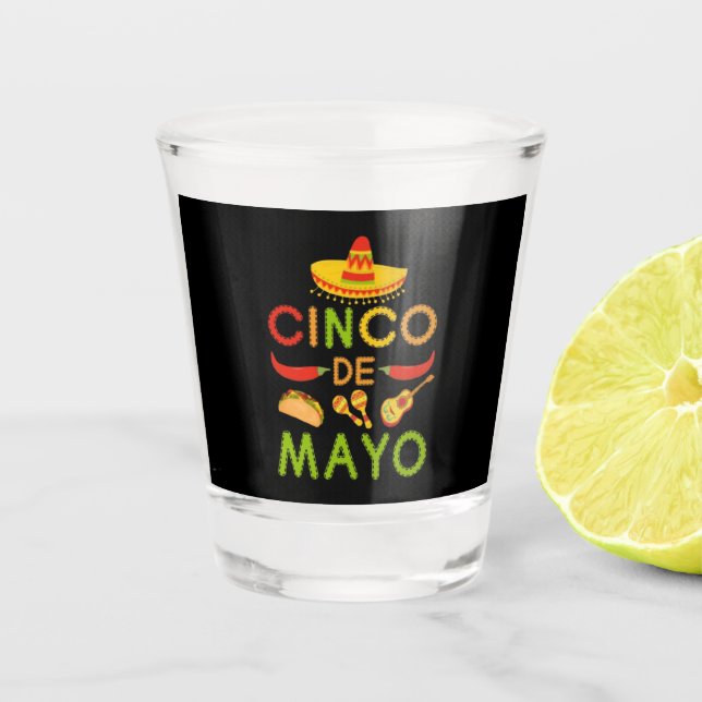 Cinco de Mayo Shot Glass (Front)