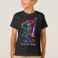 Cinco De Mayo Skeleton Colourful Sugar Skull Tequi