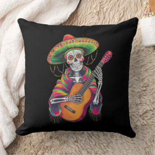 Cinco De Mayo Skeleton Skull Fiesta Guitar Cushion