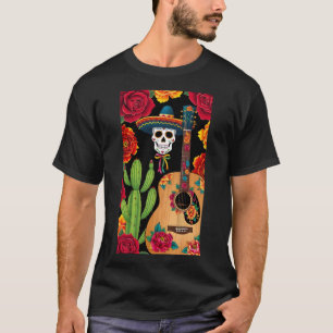 Cinco De Mayo Skull Sombrero Fiesta Mexican Skull T-Shirt