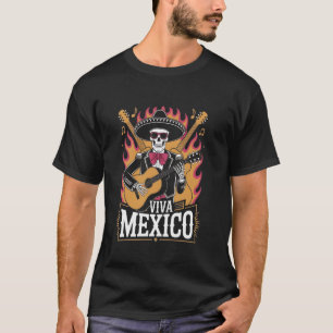 Cinco De Mayo Skull Sombrero Fiesta Mexican Skull T-Shirt