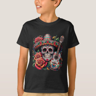 Cinco De Mayo Skull Sombrero Fiesta Mexican Skull T-Shirt