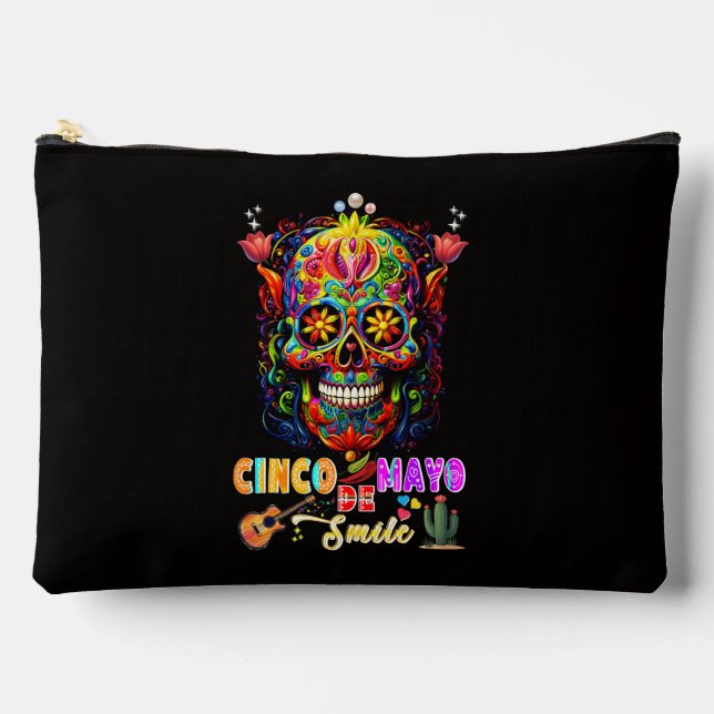 Cinco De Mayo Smile Accessory Pouch (Front)